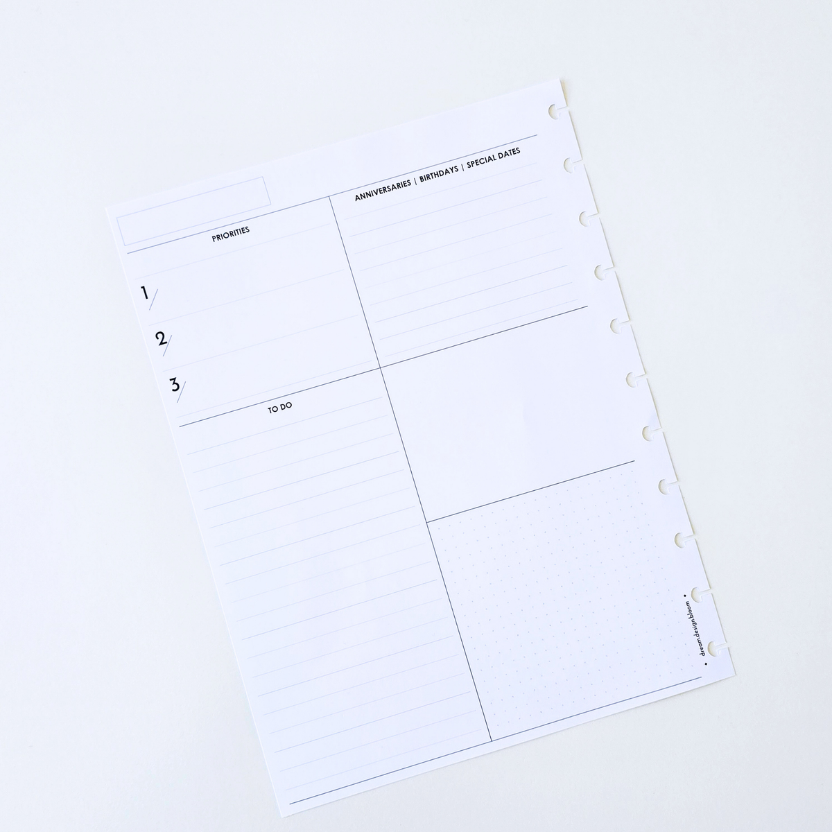 3-Month Undated Discbound Planner Inserts | Signature Designs