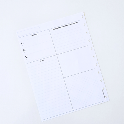 3-Month Undated Discbound Planner Inserts | Signature Designs
