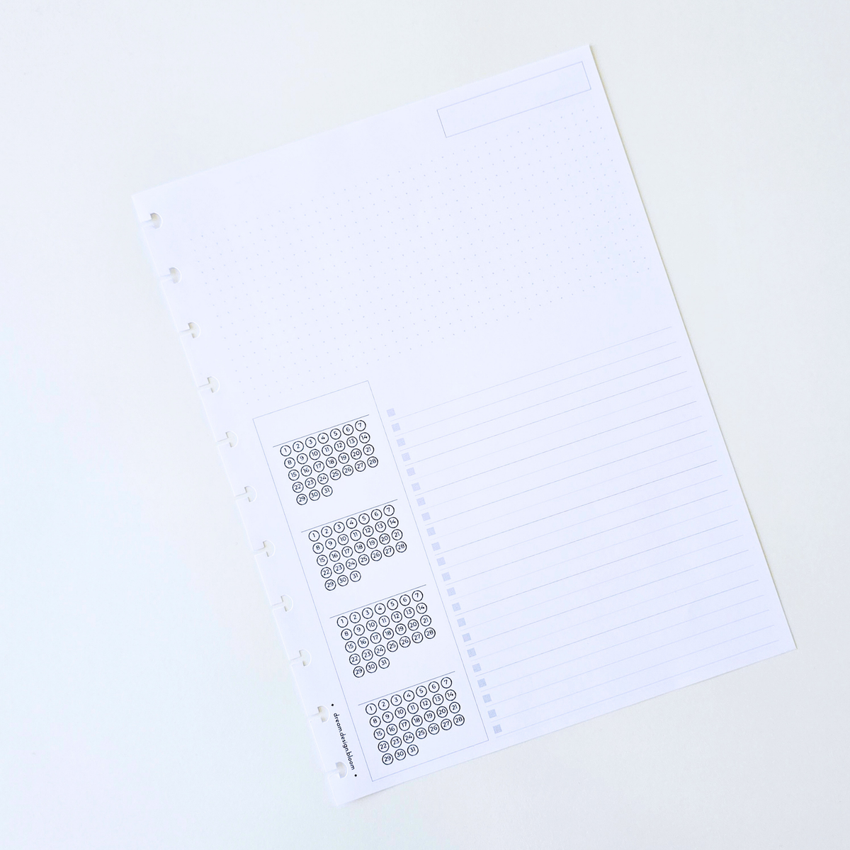 3-Month Undated Discbound Planner Inserts | Signature Designs