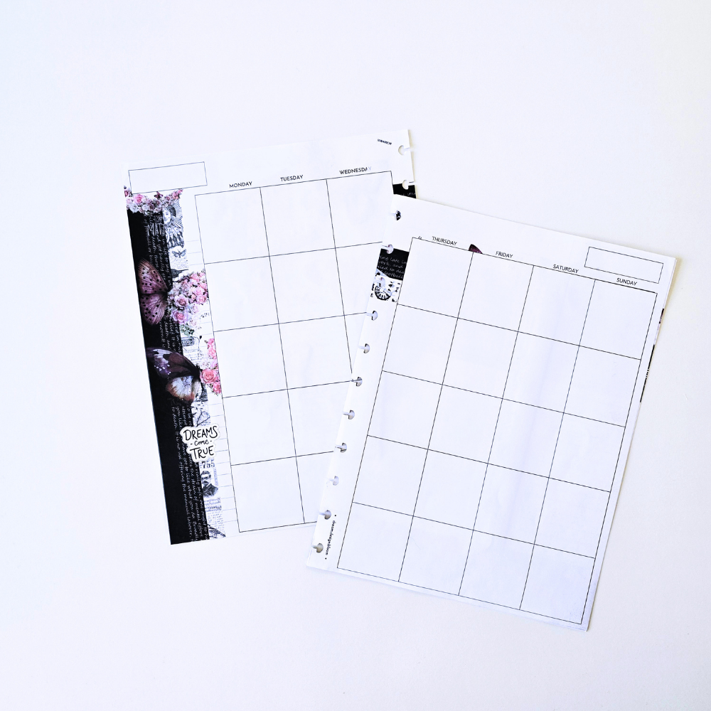 3-Month Undated Discbound Planner Inserts | Whisper Dreams