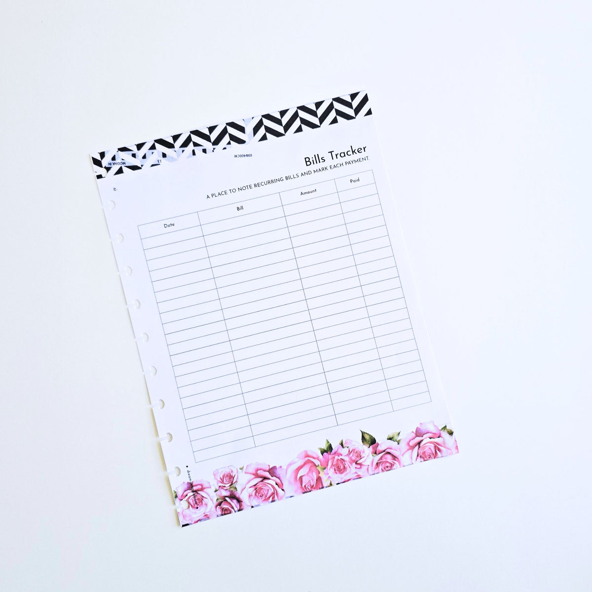 Financial Tracker Inserts | Whisper Dreams