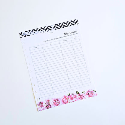 Financial Tracker Inserts | Whisper Dreams