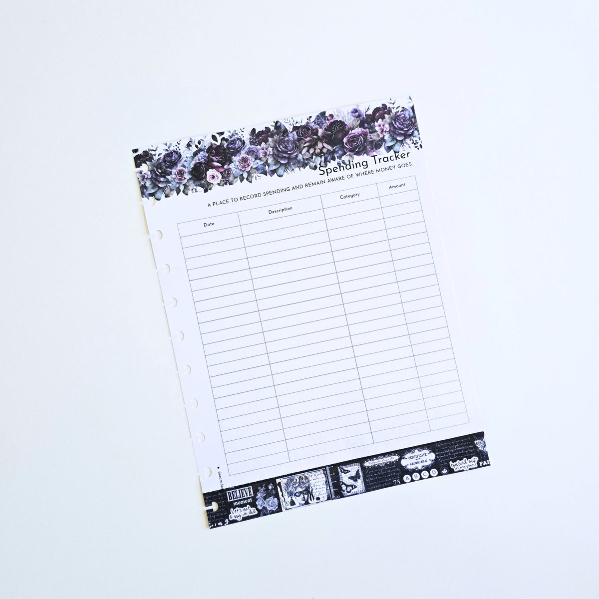 Financial Tracker Inserts | Whisper Dreams