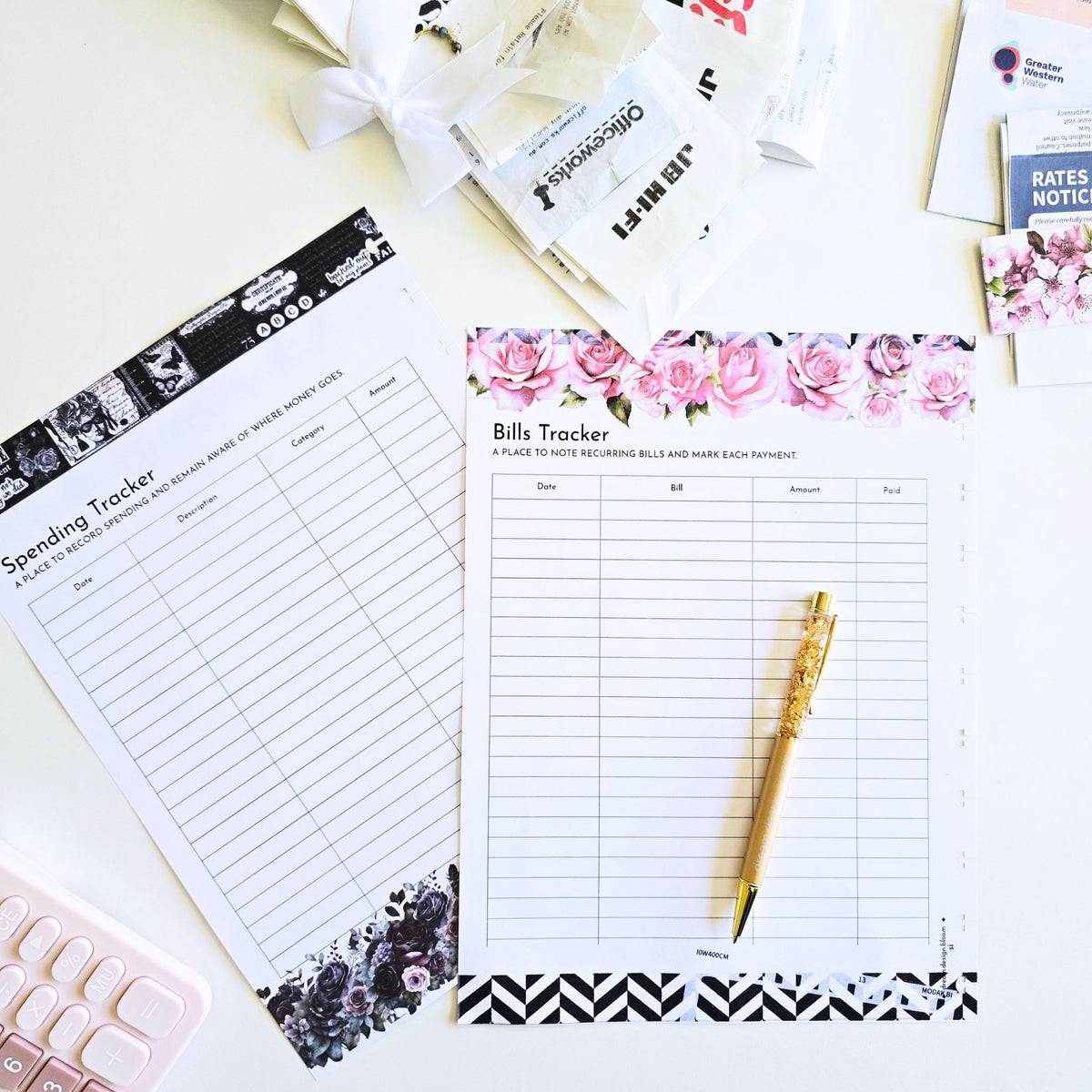 Financial Tracker Inserts | Whisper Dreams