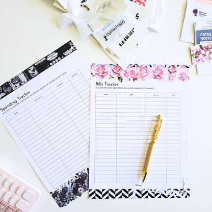 Financial Tracker Inserts | Whisper Dreams