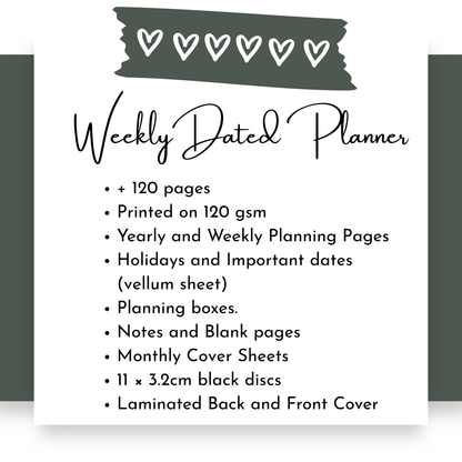 Weekly Discbound Planner | Arbor Designs