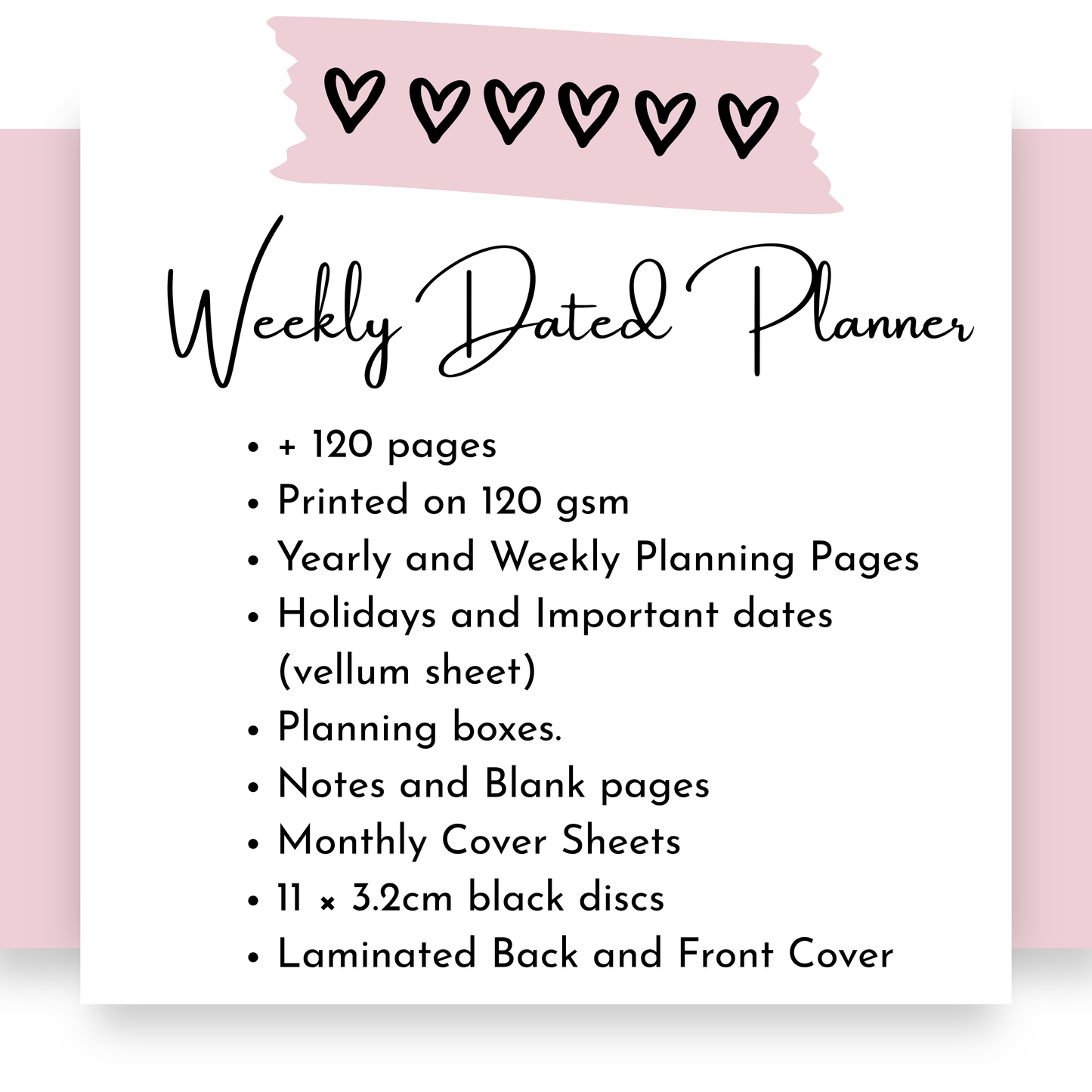 Weekly Discbound Planner | Whisper Dreams
