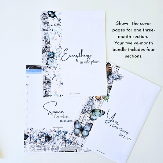 12-Month Undated Boutique Leather Planner Bundle