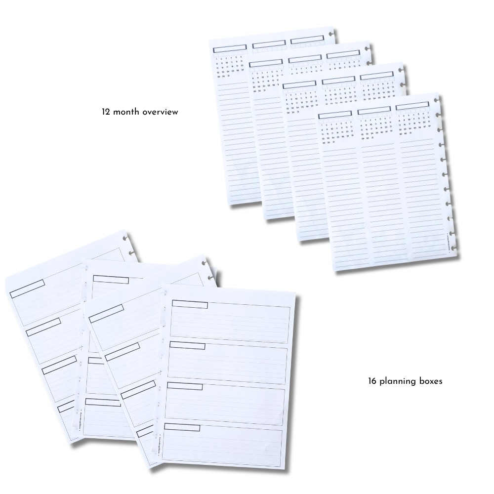 12-Month Undated Boutique Leather Planner Bundle